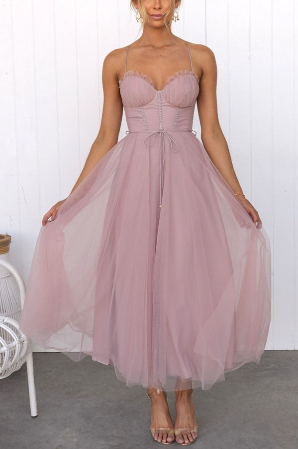 Karen - Tulle Midi Dress