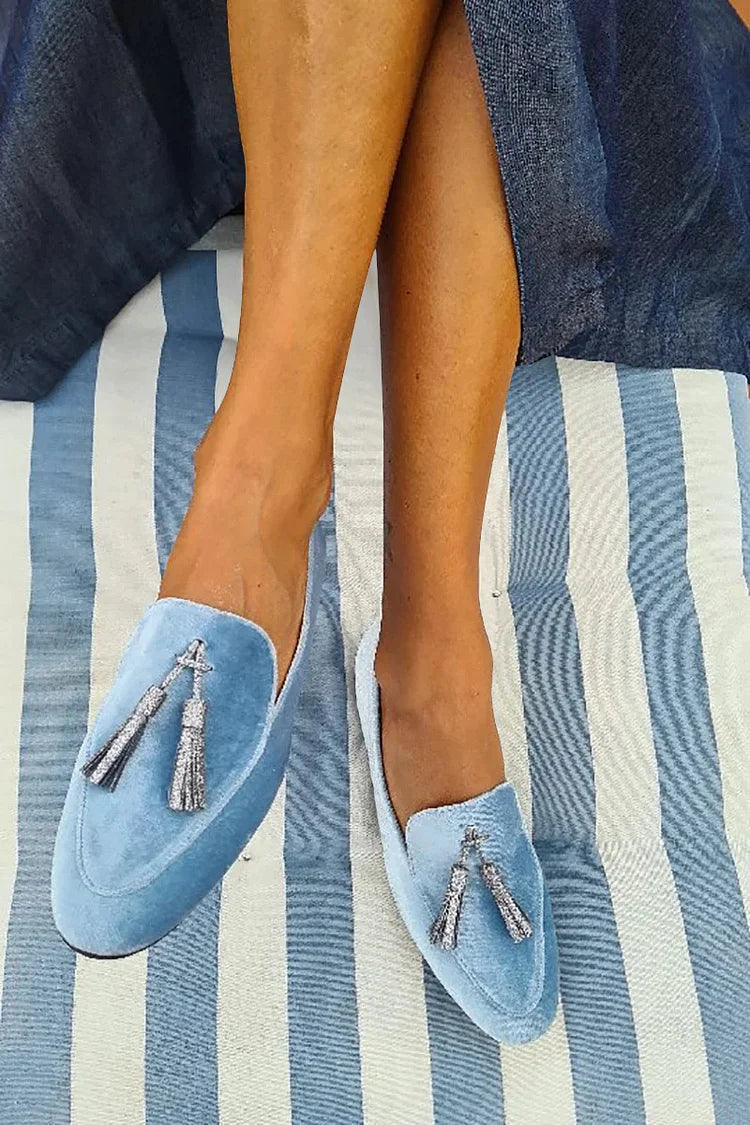 Alessia | Slipper With Silver Tassel