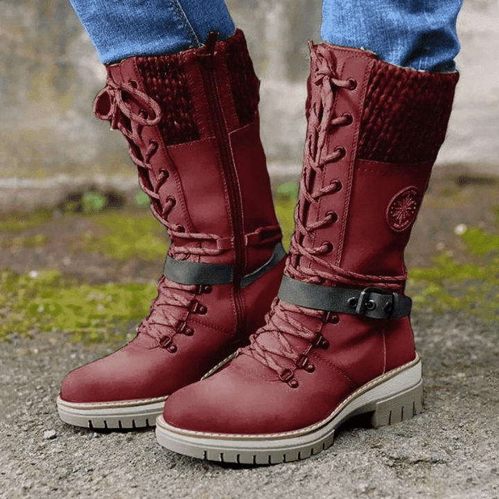 FrostLuxe™ - Premium Waterproof Lace-Up Boots