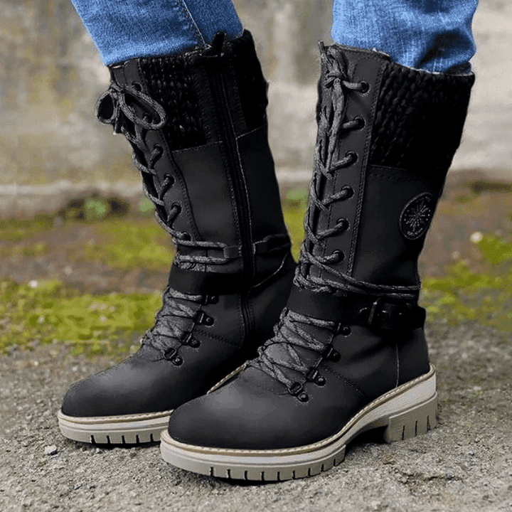 FrostLuxe™ - Premium Waterproof Lace-Up Boots