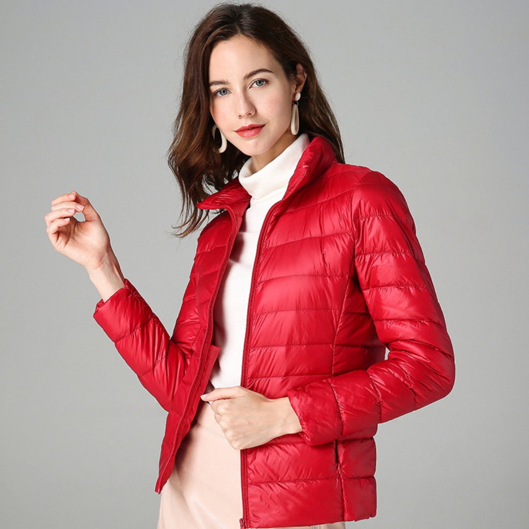 Myra™ | Ultralight Down Jacket with Sophisticated Pleats