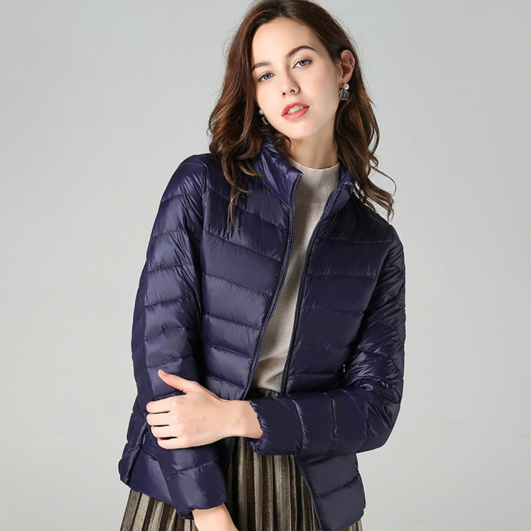 Myra™ | Ultralight Down Jacket with Sophisticated Pleats