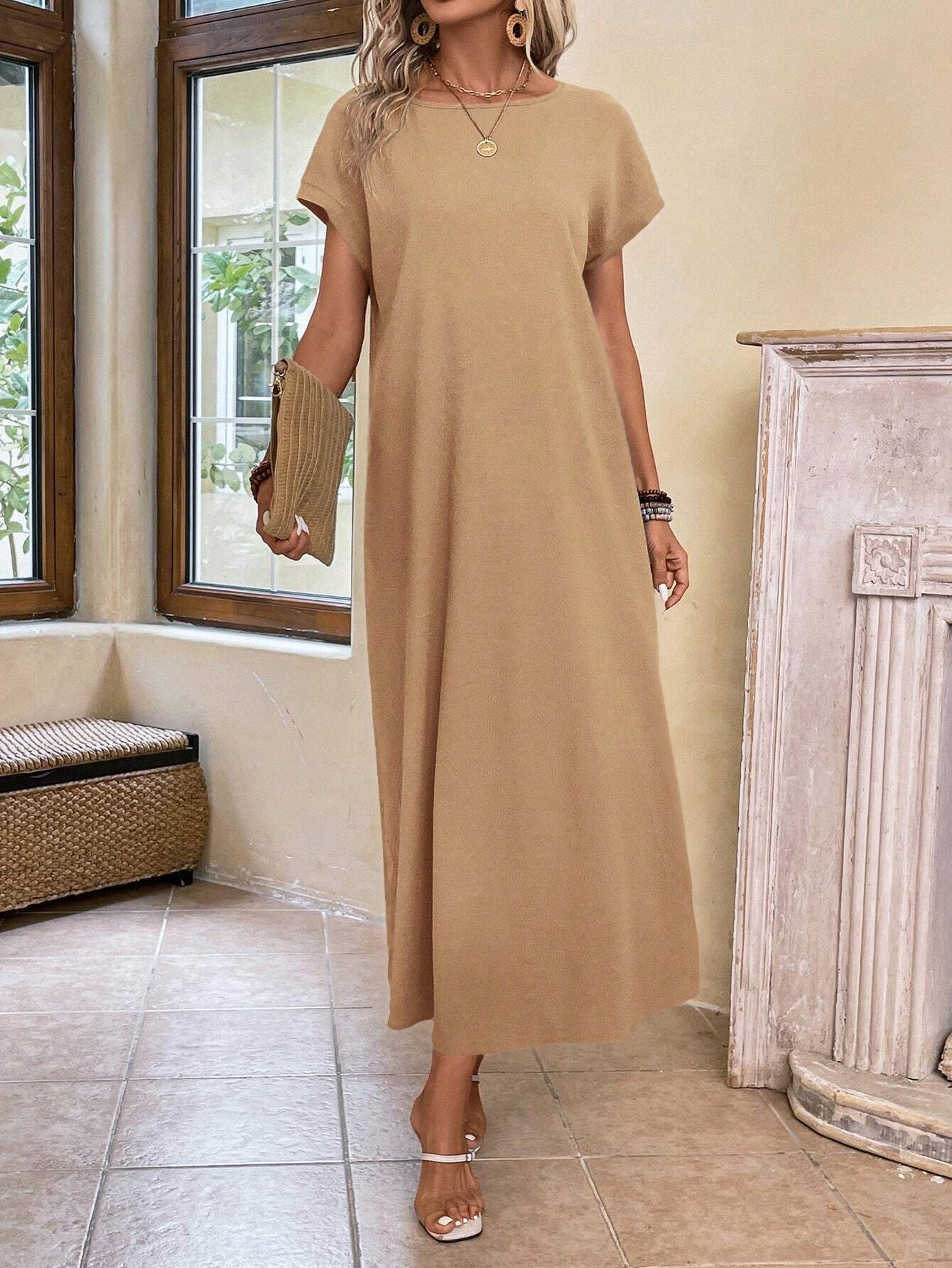 Stella - Casual Batwing Tunic Dress