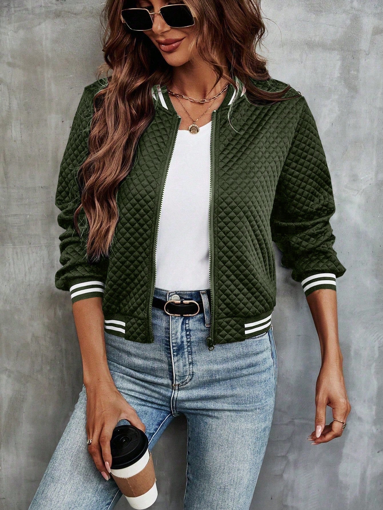 Luna - Cropped Bomber Jacket