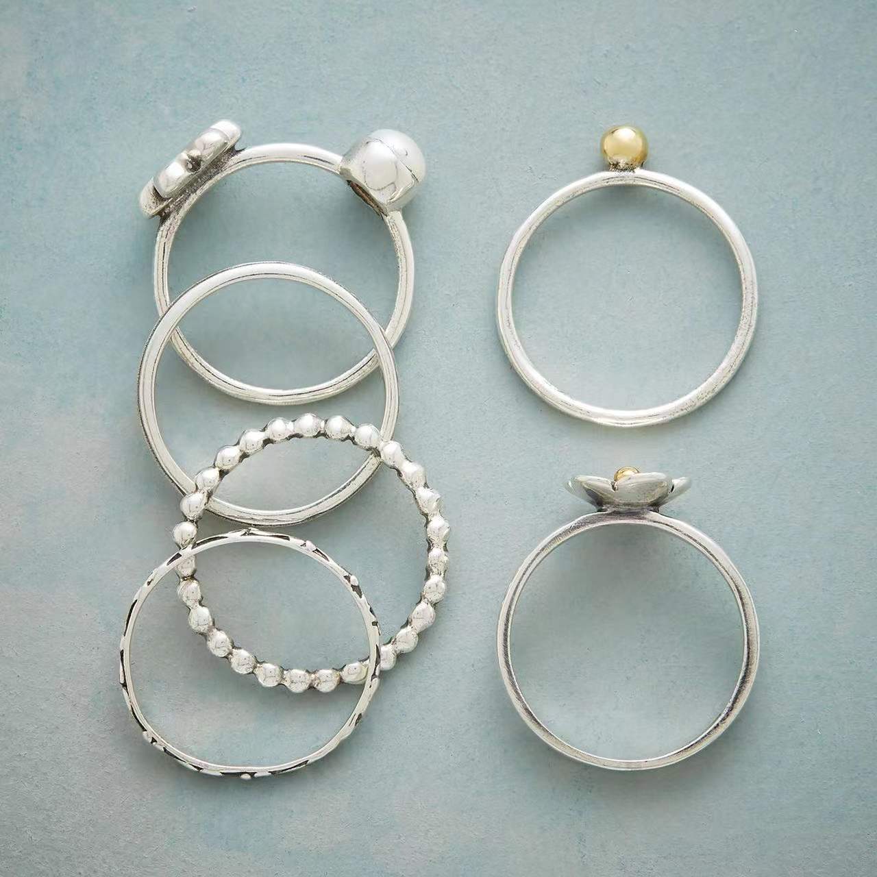 Flower Pearl Rings