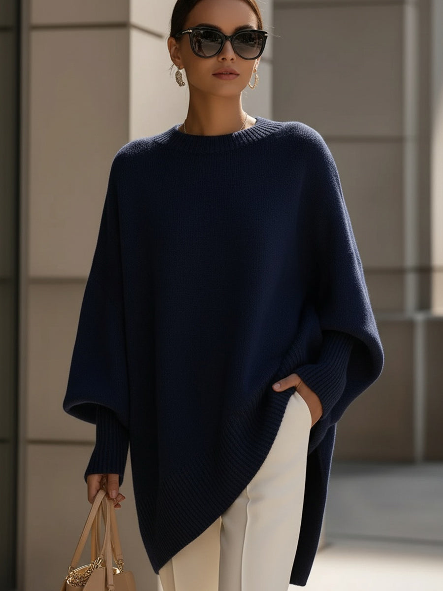 Niva Oversized Knit Poncho Sweater