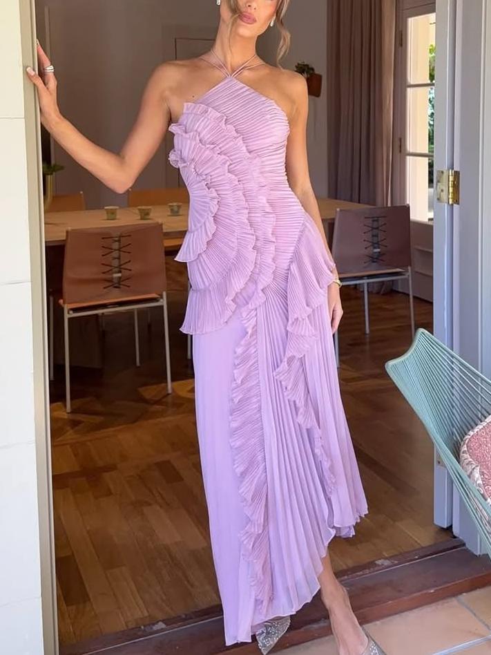 Avery - Asymmetric Pleated Dress