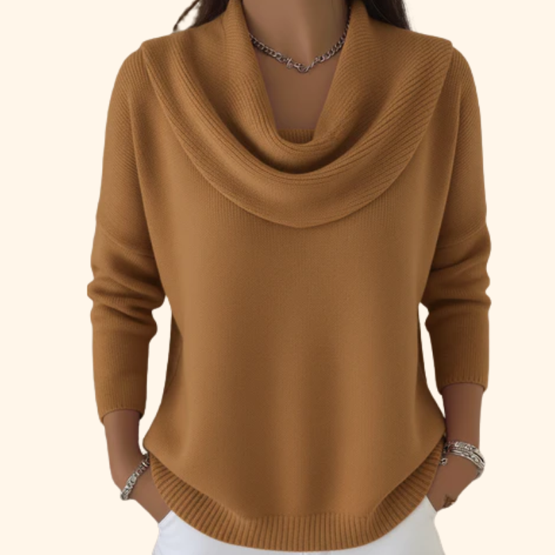 Eliza – Soft Knit Sweater with Refined Collar