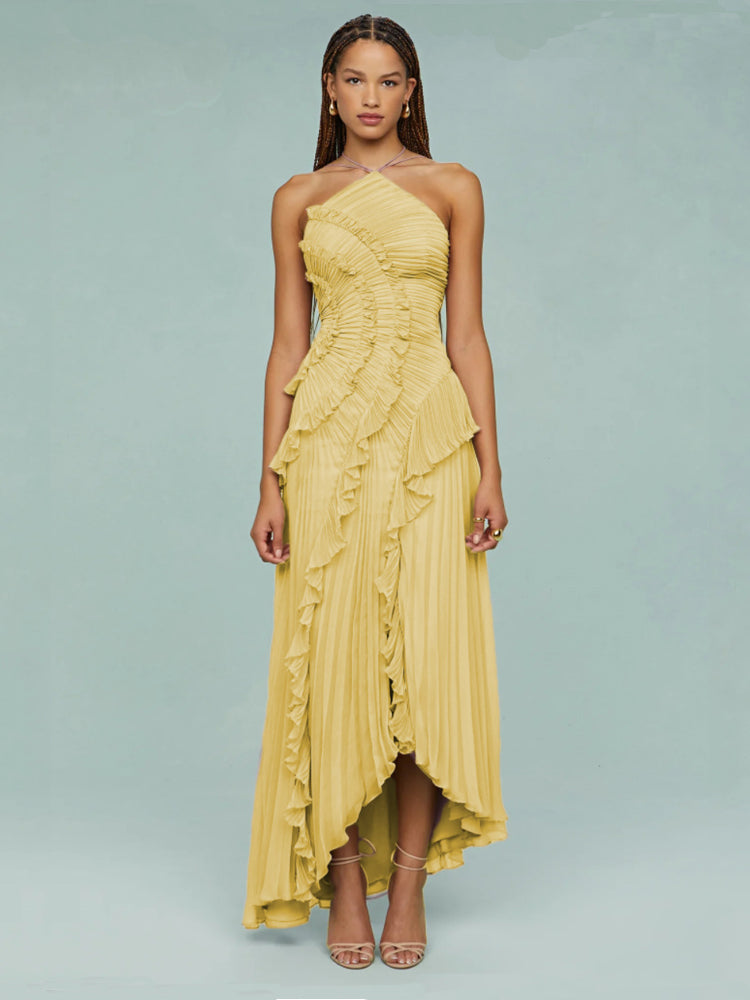 Avery - Asymmetric Pleated Dress