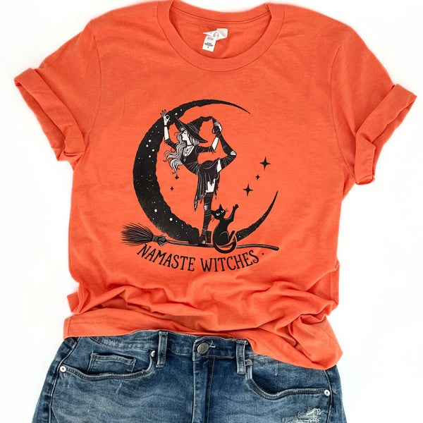 Namaste witches women's Halloween t-shirt
