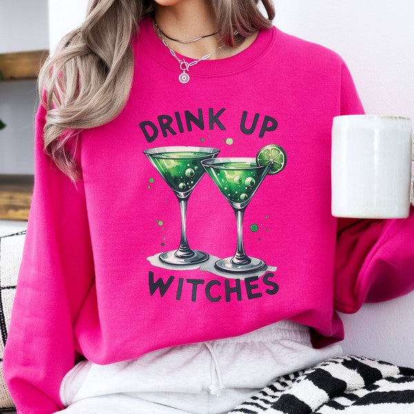 Funny Halloween sweatshirt, Witch martini cocktail