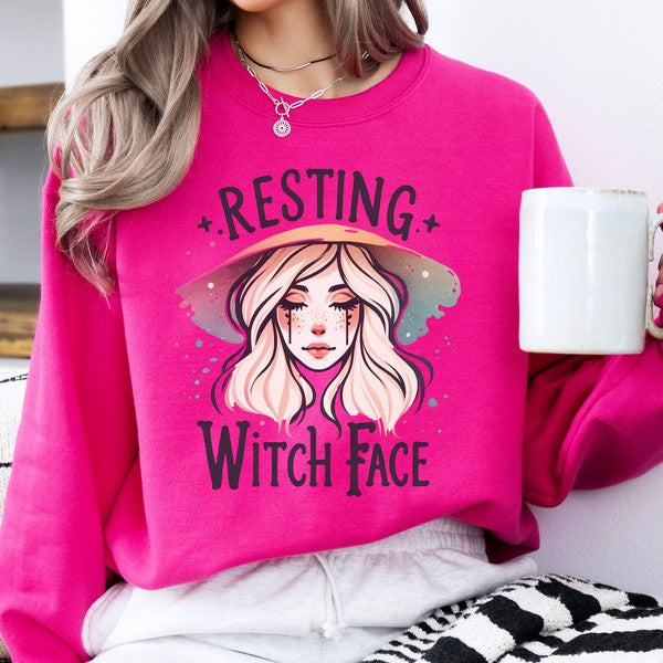 Funny resting witch face Halloween sweatshirt