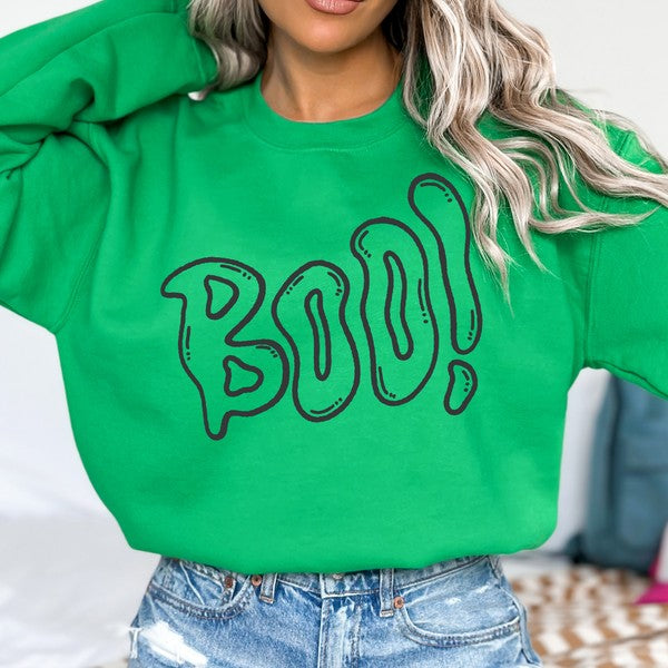 Boo Halloween graphic sweatshirt, Ghost top