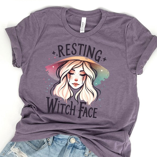 Halloween t-shirt Anime resting witch face