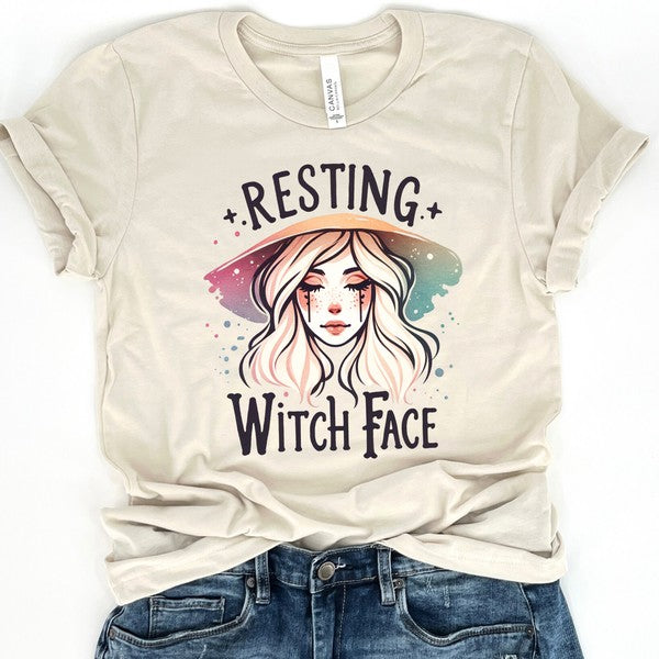 Halloween t-shirt Anime resting witch face
