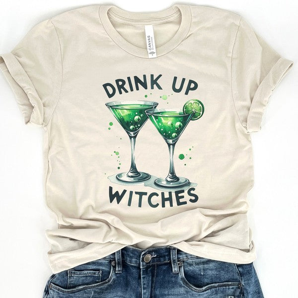 Drink up witches Halloween tee, Martini