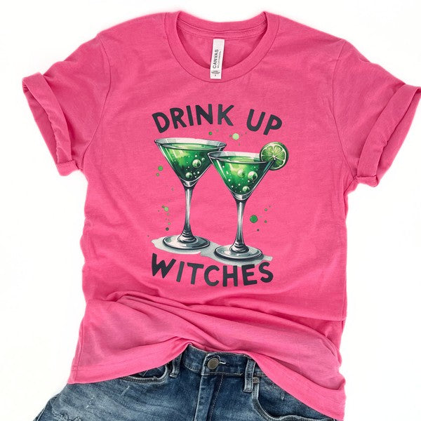 Drink up witches Halloween tee, Martini