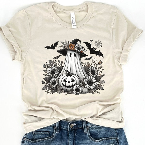 Halloween gardening ghost graphic t-shirt
