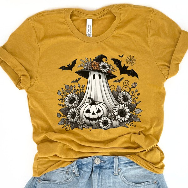 Halloween gardening ghost funny graphic t-shirt