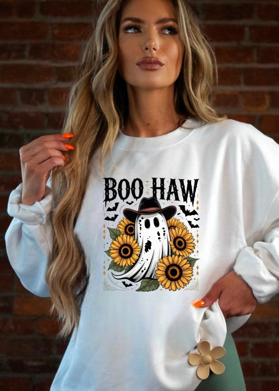 Boo Haw Halloween Crewneck Sweatshirt