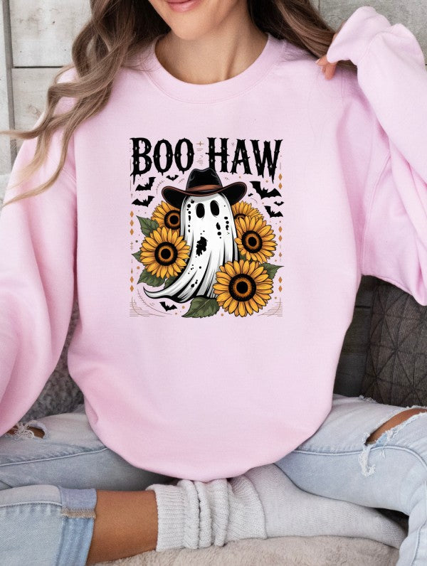 Boo Haw Halloween Crewneck Sweatshirt