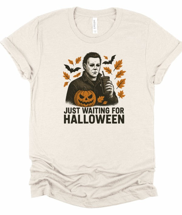Just Waiting Halloween Graphic Tee Top