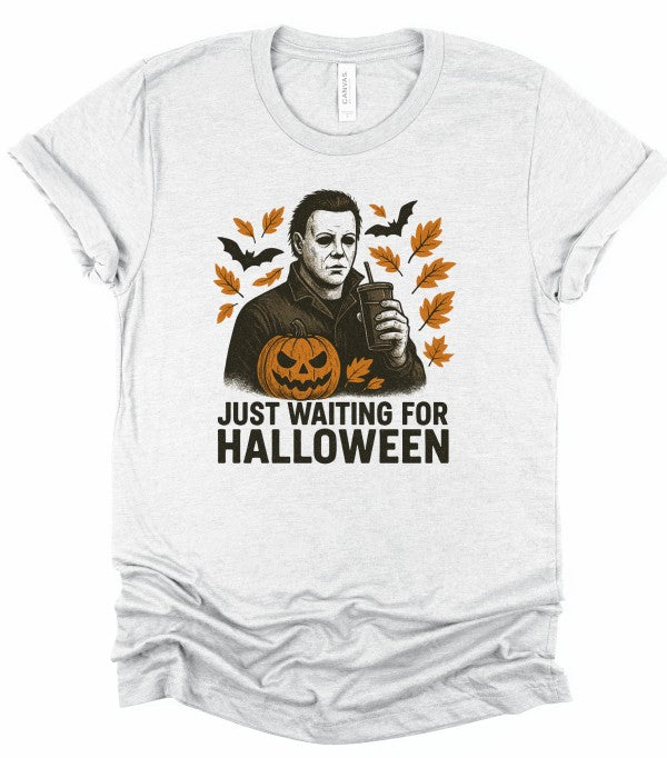 Just Waiting Halloween Graphic Tee Top