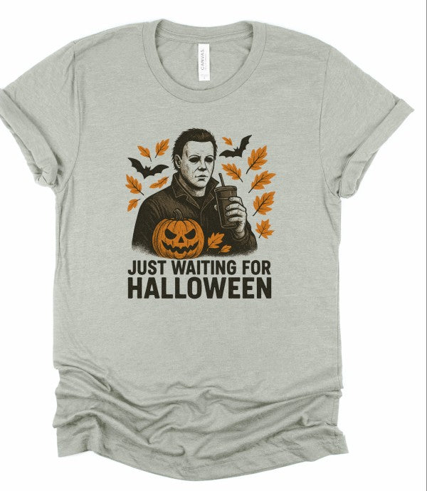 Just Waiting Halloween Graphic Tee Top