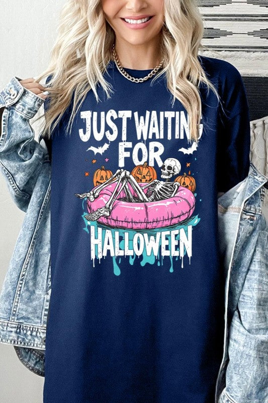 Just Waiting For Halloween Heavy Cotton Tee