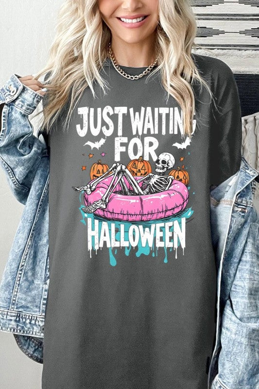 Just Waiting For Halloween Heavy Cotton Tee