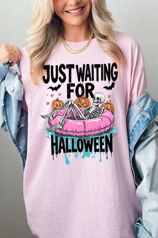 Just Waiting For Halloween Heavy Cotton Tee