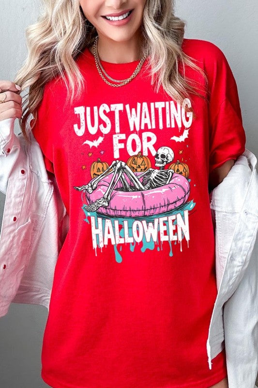 Just Waiting For Halloween Heavy Cotton Tee