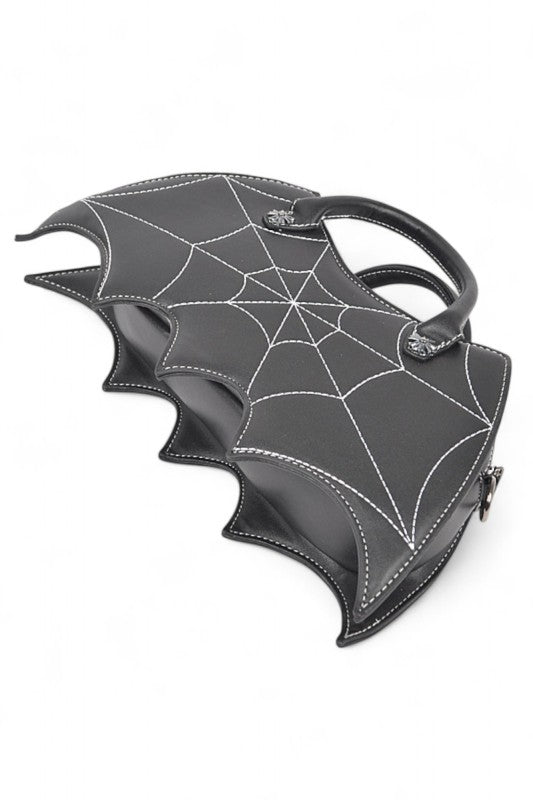 Halloween Spiderweb Bat Inspired Clutch Bag