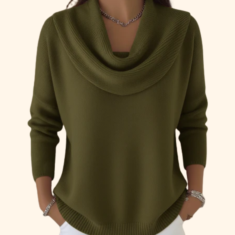 Eliza – Soft Knit Sweater with Refined Collar