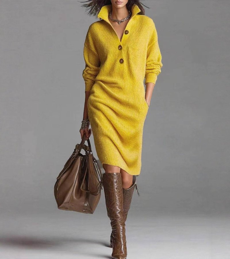 Heather™ | Elegant Button-Up Dress