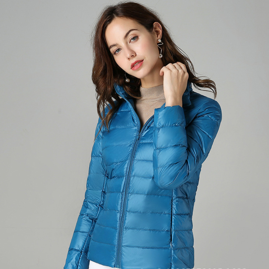 Myra™ | Ultralight Down Jacket with Sophisticated Pleats