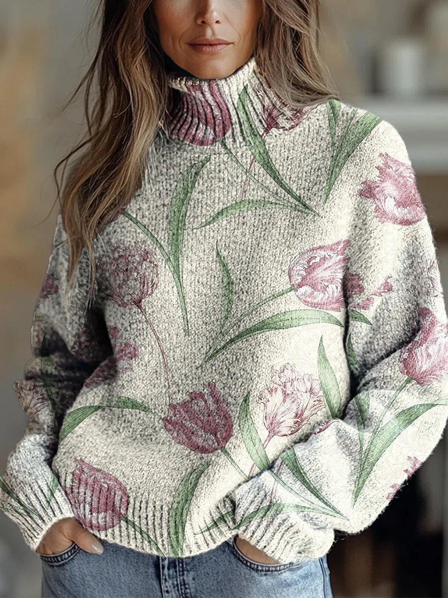 Faenya - Autumn Glow Turtleneck Sweater