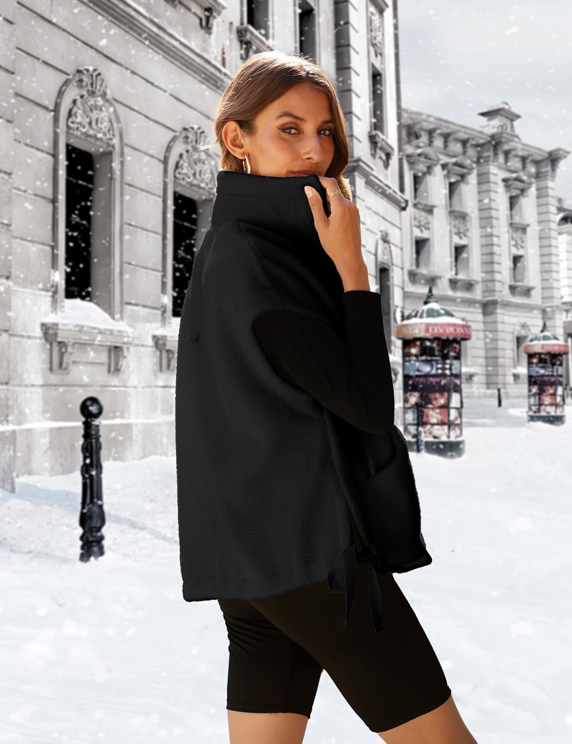 Ellen – Sleeveless Fuzzy Fleece Vest