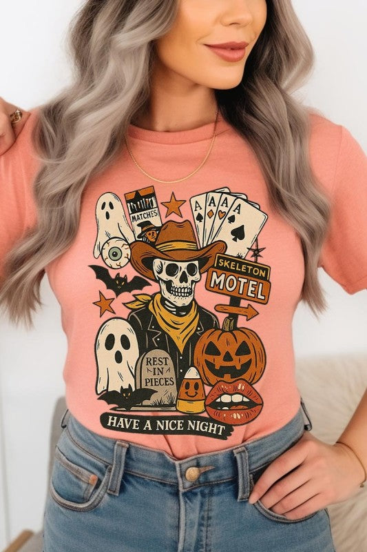 Spooky Western Skeleton Graphic Plus Tee