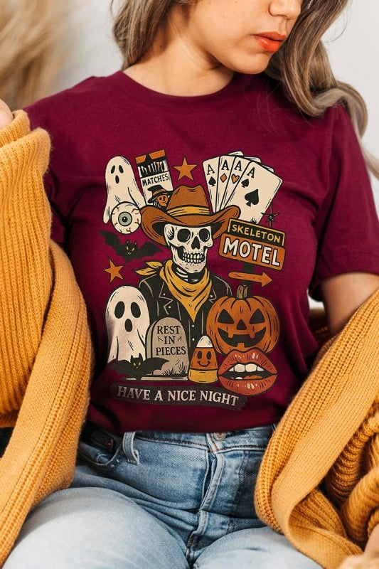 Spooky Western Skeleton Graphic Plus Tee