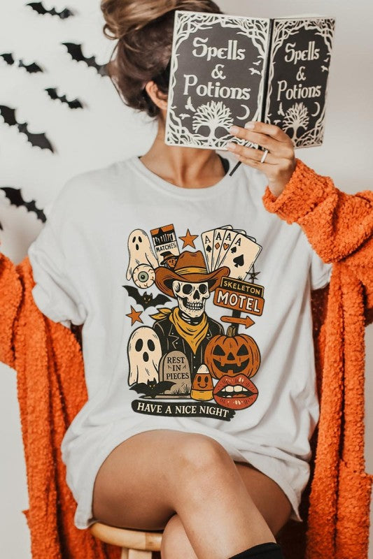 Spooky Western Skeleton Graphic Plus Tee