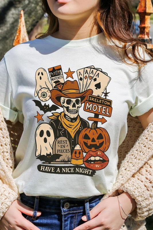 Spooky Western Skeleton Graphic Plus Tee