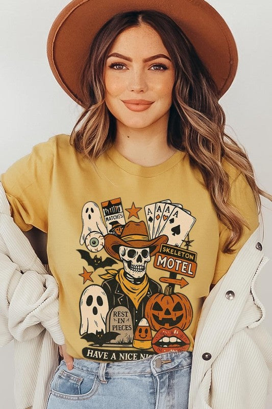 Spooky Western Skeleton Graphic Plus Tee