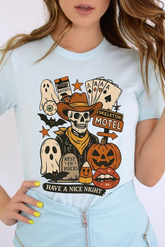 Spooky Western Skeleton Graphic Plus Tee