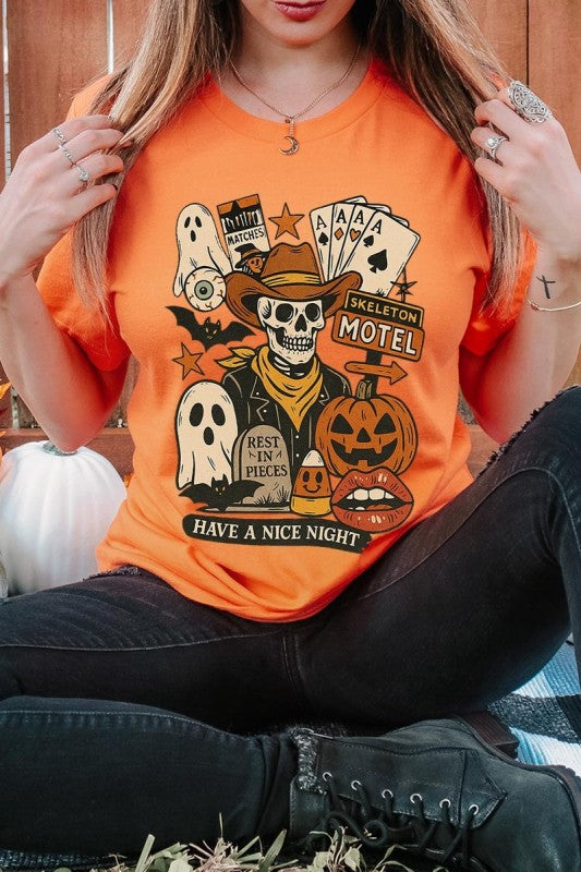 Spooky Western Skeleton Graphic Plus Tee
