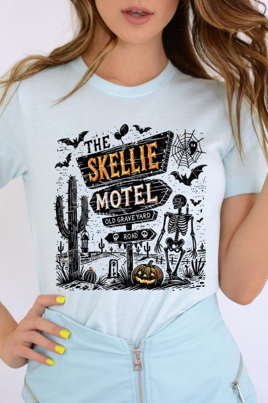 Skellie Motel Halloween Graphic Plus Tee