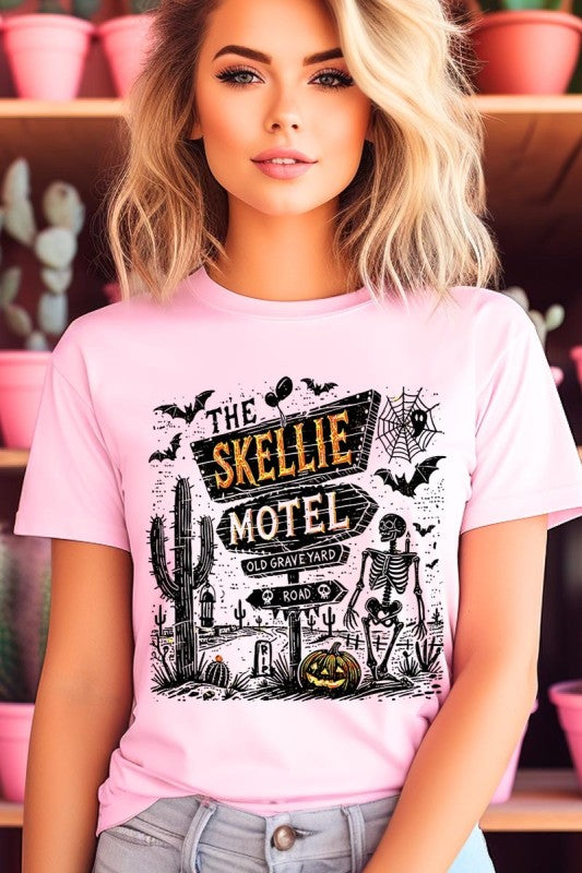 Skellie Motel Halloween Graphic Plus Tee