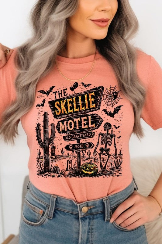 Skellie Motel Halloween Graphic Plus Tee