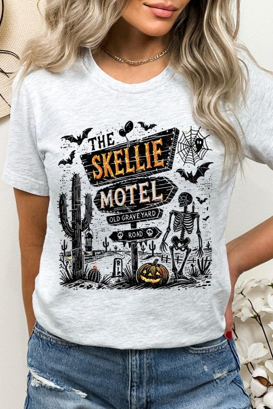 Skellie Motel Halloween Graphic Plus Tee