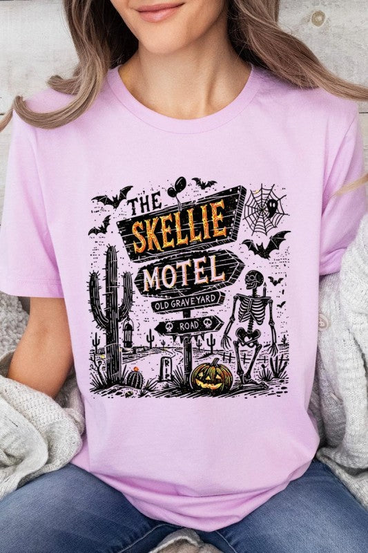 Skellie Motel Halloween Graphic Plus Tee